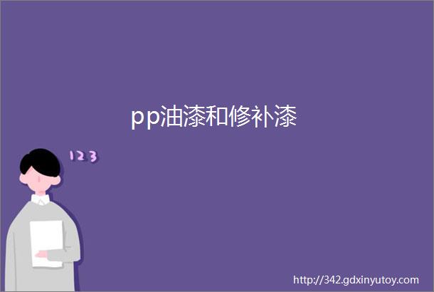 pp油漆和修补漆